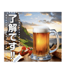 【お酒】美味しそうなビールジョッキ（個別スタンプ：5）
