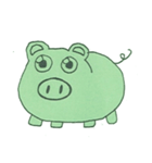 2023 LET'S DRAW 不思議な緑背景の動物（個別スタンプ：5）