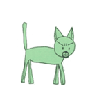 2023 LET'S DRAW 不思議な緑背景の動物（個別スタンプ：6）