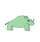 2023 LET'S DRAW 不思議な緑背景の動物（個別スタンプ：7）