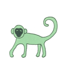 2023 LET'S DRAW 不思議な緑背景の動物（個別スタンプ：14）