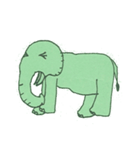 2023 LET'S DRAW 不思議な緑背景の動物（個別スタンプ：21）