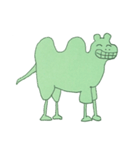 2023 LET'S DRAW 不思議な緑背景の動物（個別スタンプ：22）