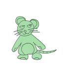 2023 LET'S DRAW 不思議な緑背景の動物（個別スタンプ：23）
