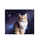 動く！宇宙の中の猫（個別スタンプ：1）