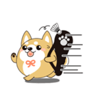 柴犬のLINEスタンプ バドミントン.ver（個別スタンプ：8）