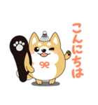 柴犬のLINEスタンプ バドミントン.ver（個別スタンプ：9）