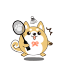 柴犬のLINEスタンプ バドミントン.ver（個別スタンプ：12）