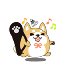 柴犬のLINEスタンプ バドミントン.ver（個別スタンプ：13）