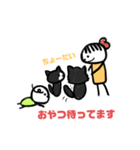赤ちゃんと動物の共存。（個別スタンプ：6）