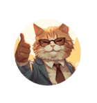 サングラスをした猫のいいねポーズ（個別スタンプ：3）