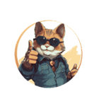 サングラスをした猫のいいねポーズ（個別スタンプ：4）