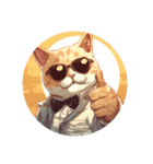 サングラスをした猫のいいねポーズ（個別スタンプ：5）