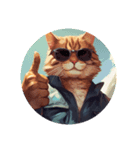 サングラスをした猫のいいねポーズ（個別スタンプ：6）