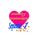 ♥️ポップアップ♥️結婚記念日9月1～15日（個別スタンプ：1）