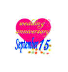 ♥️ポップアップ♥️結婚記念日9月1～15日（個別スタンプ：15）