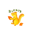 秋の色鉛筆画スタンプ（個別スタンプ：5）