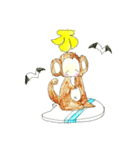 おさる台詞なし夏バージョンスタンプ（個別スタンプ：6）