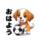 サッカー好きなわんこ達（個別スタンプ：2）