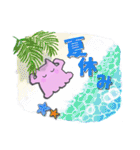 夏！ビンクメンダコ【修正版】（個別スタンプ：24）