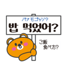 クマの韓国語看板スタンプ（個別スタンプ：14）