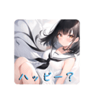 人格が2人いるボブガールさん（個別スタンプ：6）