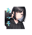 人格が2人いるボブガールさん（個別スタンプ：30）