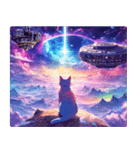 宇宙の中の猫2（個別スタンプ：37）