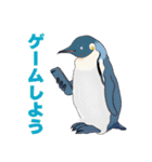 ゲームに誘うペンギン（個別スタンプ：3）