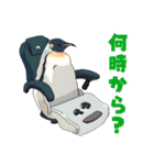 ゲームに誘うペンギン（個別スタンプ：5）