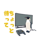 ゲームに誘うペンギン（個別スタンプ：7）