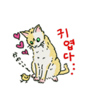 うちの猫と韓国語（日本語訳あり）修正版（個別スタンプ：10）