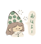 可愛いリボンちゃんスタンプ 水彩画（個別スタンプ：1）