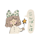 可愛いリボンちゃんスタンプ 水彩画（個別スタンプ：5）