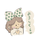 可愛いリボンちゃんスタンプ 水彩画（個別スタンプ：18）