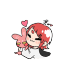 赤いあの子（個別スタンプ：4）