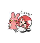 赤いあの子（個別スタンプ：7）