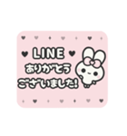 飛び出す⬛ウサギ❷❻⬛挨拶【ピンク】（個別スタンプ：8）