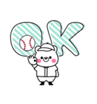 野球boy☆しろクマ君(デカ文字)（個別スタンプ：4）