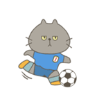 クールなくろねこくん(サッカー)（個別スタンプ：2）