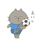 クールなくろねこくん(サッカー)（個別スタンプ：3）