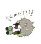 クールなくろねこくん(サッカー)（個別スタンプ：7）