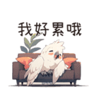 白いオウム（中国語）（個別スタンプ：18）