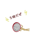 動く▶️時計さんからお知らせ2/毎日時間赤（個別スタンプ：18）
