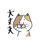 使える！ 三毛ねこさん 手書き 大文字（個別スタンプ：13）