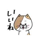 使える！ 三毛ねこさん 手書き 大文字（個別スタンプ：19）