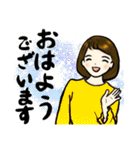 デカ文字♪秋冬コーデの大人女子♪（個別スタンプ：3）