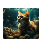 海の中の猫（個別スタンプ：7）