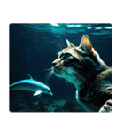 海の中の猫（個別スタンプ：30）