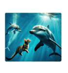 海の中の猫（個別スタンプ：34）